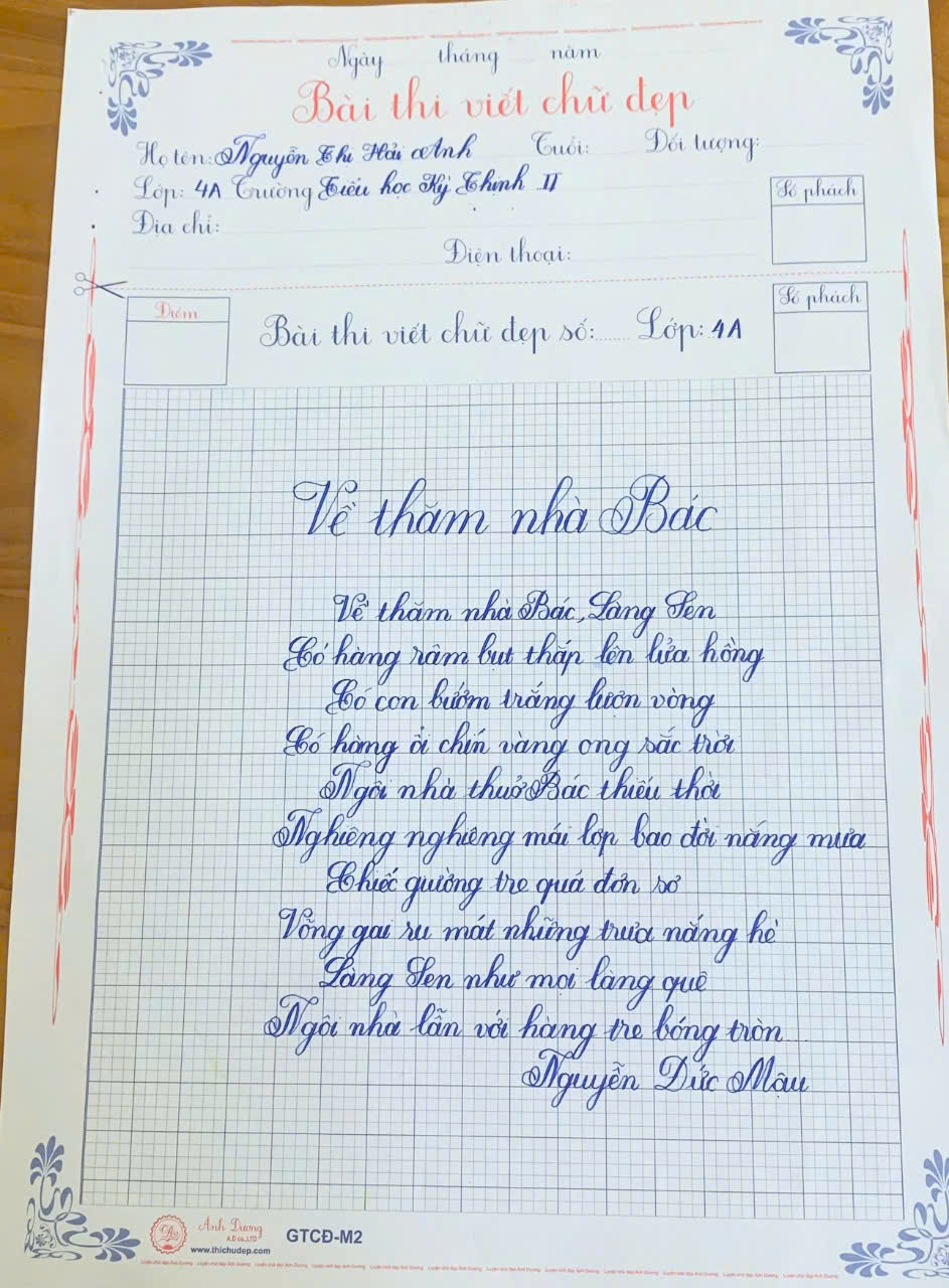 A chữ viết 3